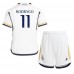 Tanie Strój piłkarski Real Madrid Rodrygo Goes #11 Koszulka Podstawowej dla dziecięce 2023-24 Krótkie Rękawy (+ szorty)